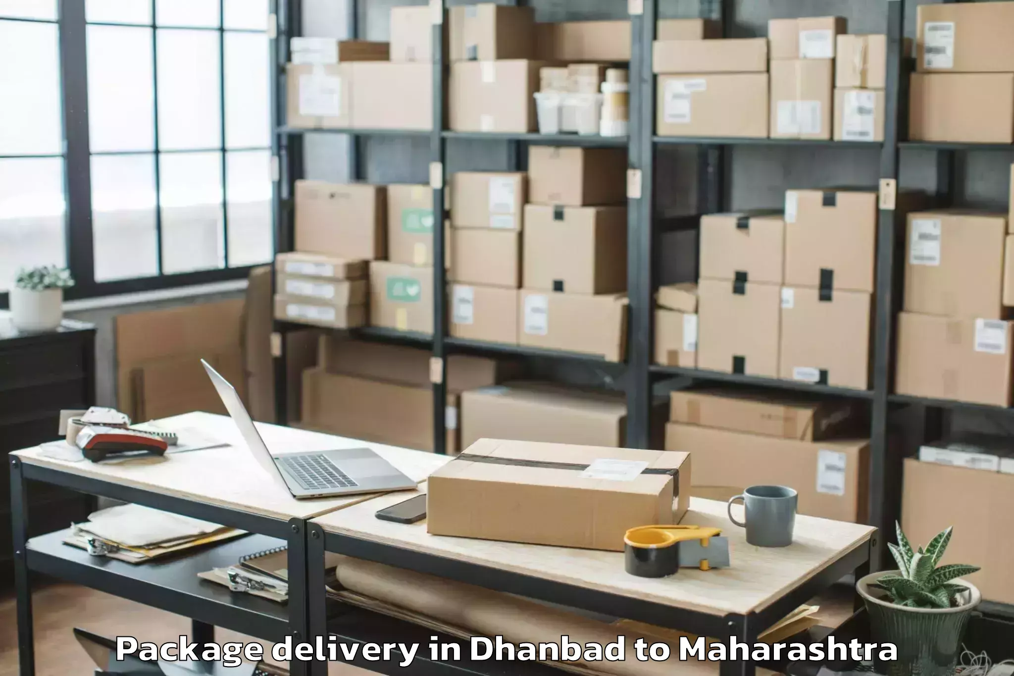 Easy Dhanbad to Shevgaon Package Delivery Booking